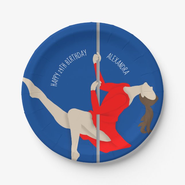 Pole Fitness Paper Plates (Front)