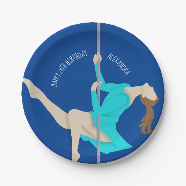 Pole Fitness Paper Plates (Front)