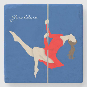 Pole Fitness Stone Coaster