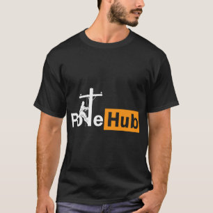 Pole Hub Lineman Line Worker Utility Pole Funny Li T-Shirt