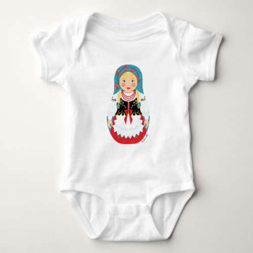 Pole Matryoshka Baby Bodysuit