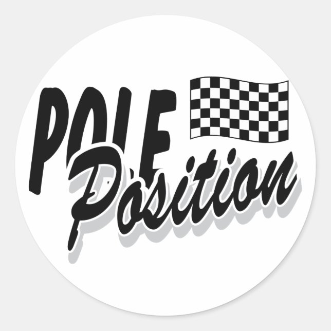 Pole Position Classic Round Sticker (Front)