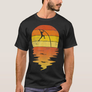 Pole vaulretro sunset 70s vintage Pole vault T-Shirt
