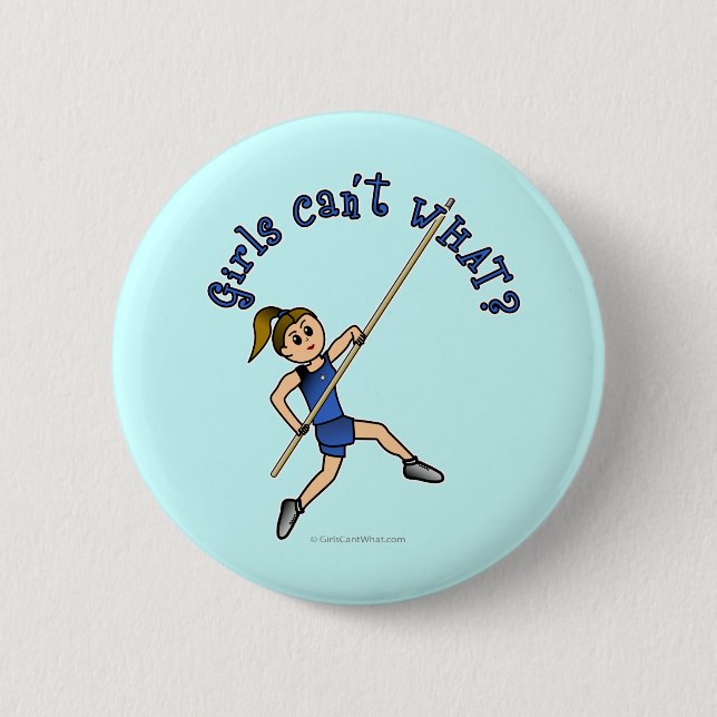 Pole Vault - Blue (Light) Button (Front)