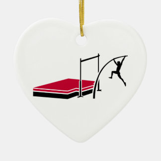 Pole vault ceramic ornament