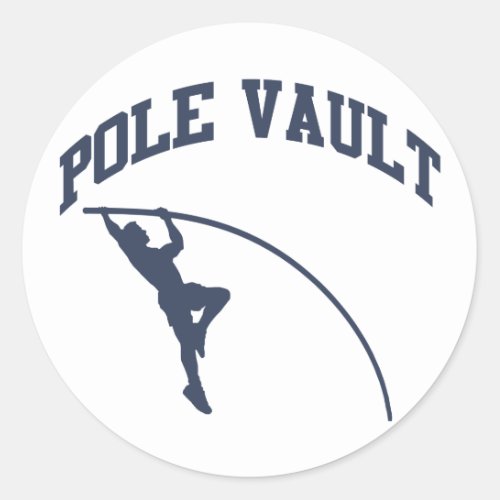 Pole Vault Classic Round Sticker