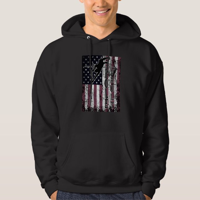 Pole Vault Clearing the Bar Independence Day Hoodie (Front)