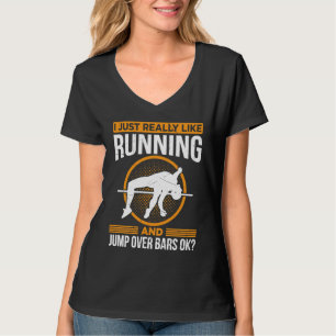 Pole Vault For Athletics Bar High Jumper Track And T-Shirt
