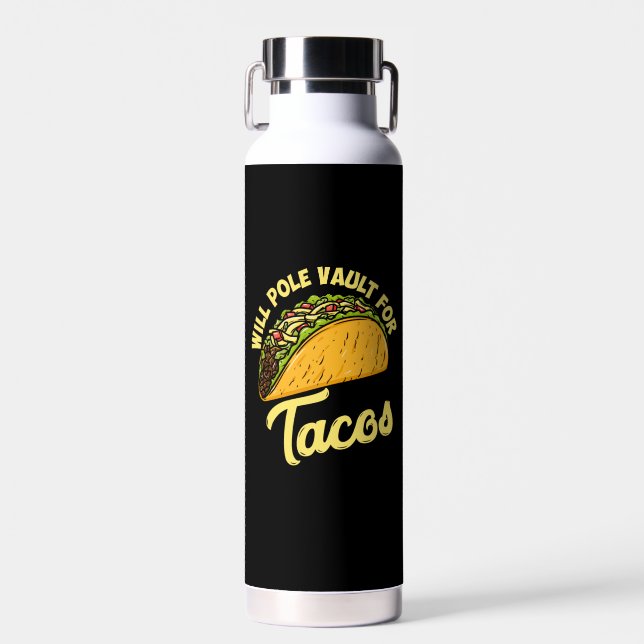 Pole Vault For Tacos Water Bottle (Front)
