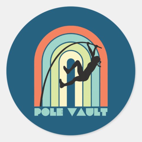 Pole Vault Fun Vaulting For Girl Vaulters  Classic Round Sticker