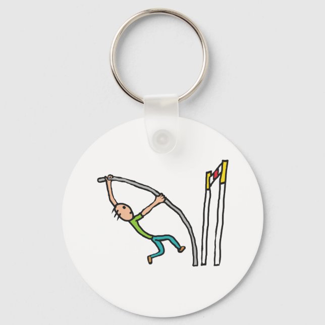 Pole Vault Keychain (Front)