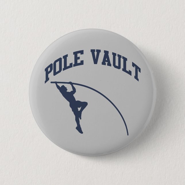 Pole Vault Pinback Button (Front)