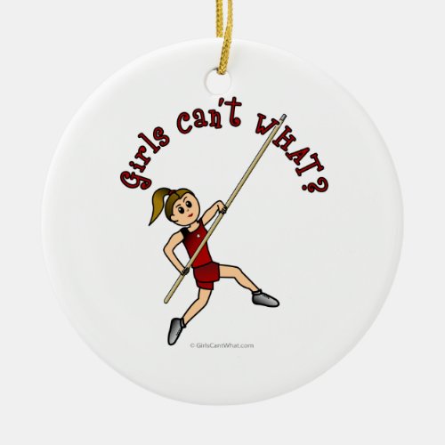 Pole Vault _ Red Light Ceramic Ornament