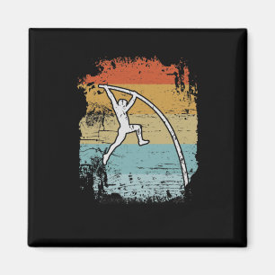 Pole Vault Retro Magnet