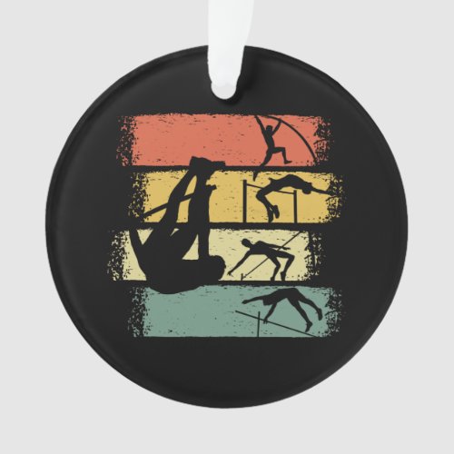 Pole Vault Retro Vintage Ornament