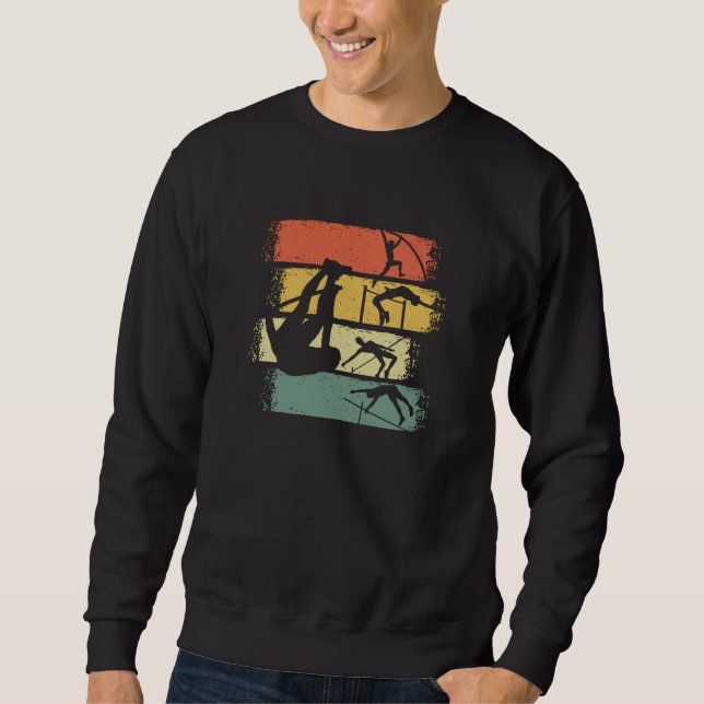 Pole Vault Retro Vintage Sweatshirt (Front)