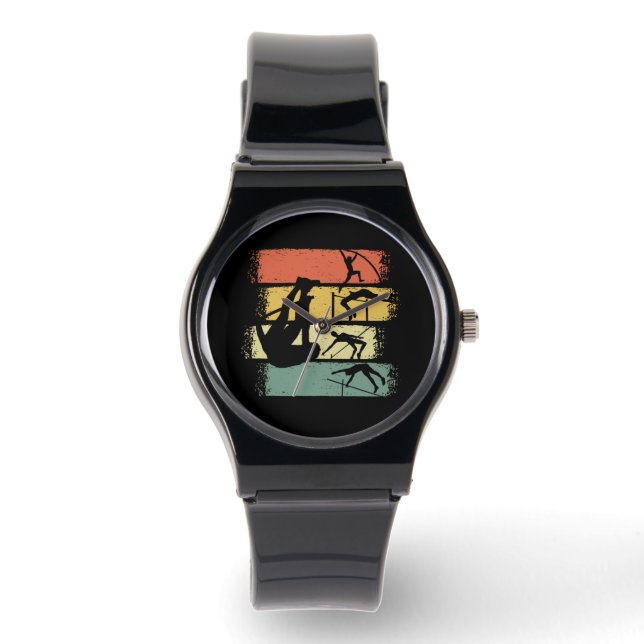 Pole Vault Retro Vintage Watch (Front)
