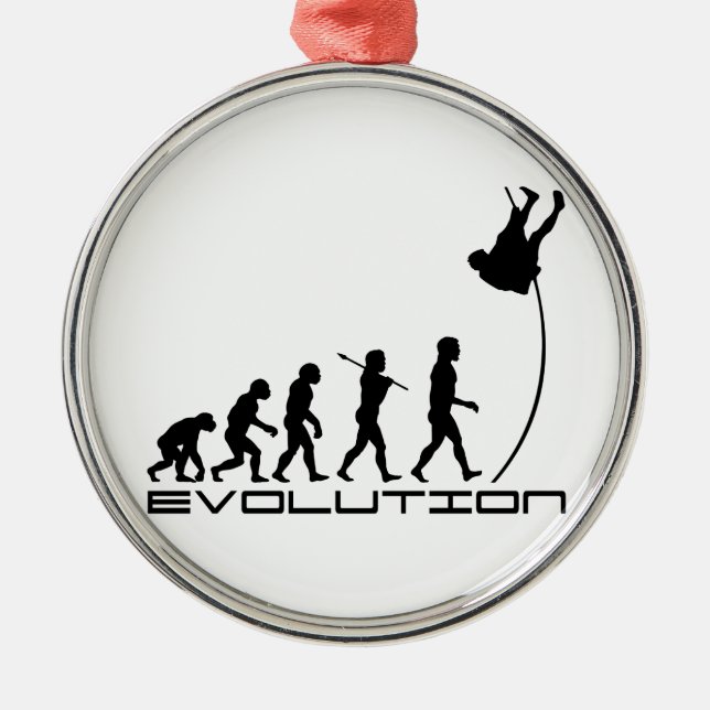 Pole Vault Sport Evolution Art Metal Ornament (Front)