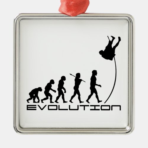 Pole Vault Sport Evolution Art Metal Ornament