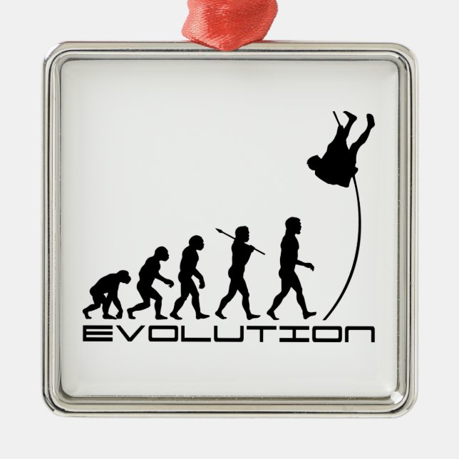 Pole Vault Sport Evolution Art Metal Ornament (Front)