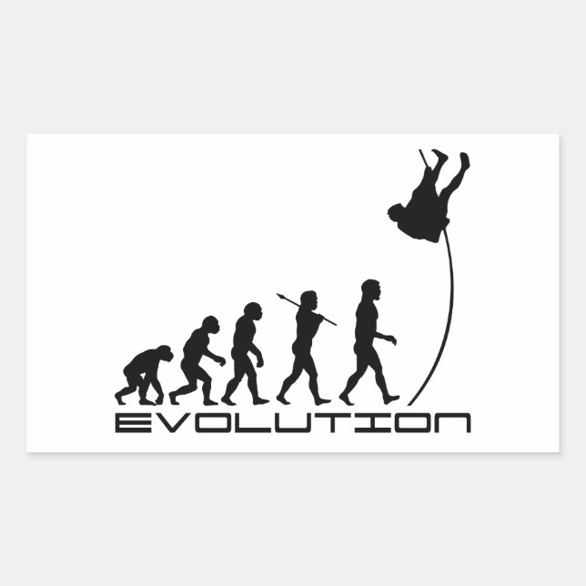 Pole Vault Sport Evolution Art Rectangular Sticker (Front)