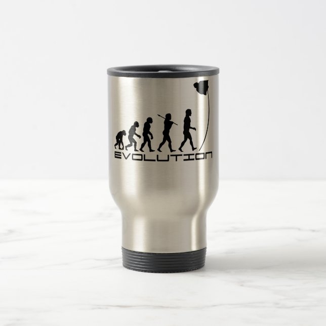 Pole Vault Sport Evolution Art Travel Mug (Center)