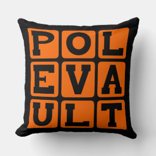 Pole Vault, Track and Field Sport Throw Pillow