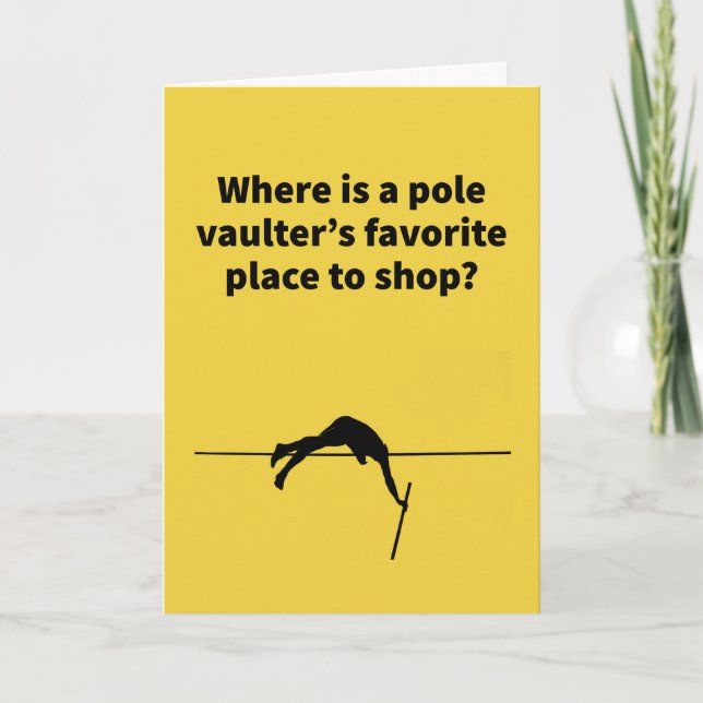 Pole Vaulter Clearance Store Sports Card (Front)