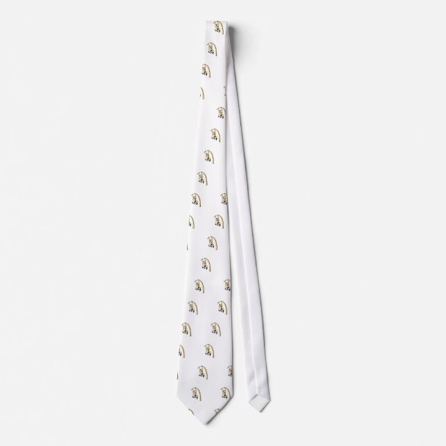 Pole Vaulter Pole jumping Retro Neck Tie (Front)