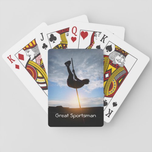 Pole Vaulter Sport personalize Playing Cards