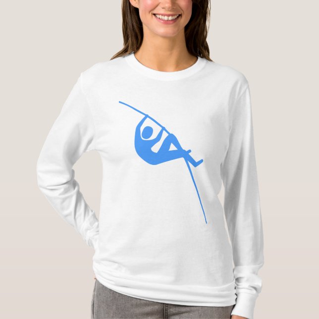 Pole Vaulting - Baby Blue T-Shirt (Front)