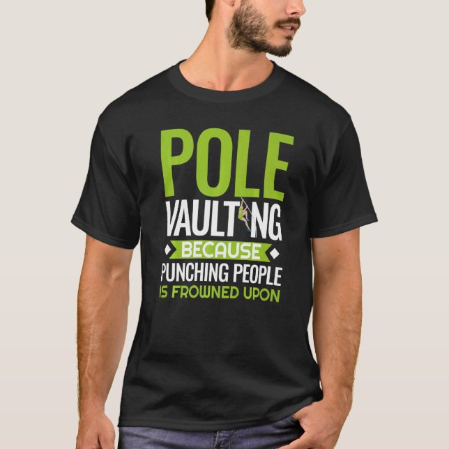Pole Vaulting Beginner Vault Jumping Trainer Vault T-Shirt (Front)