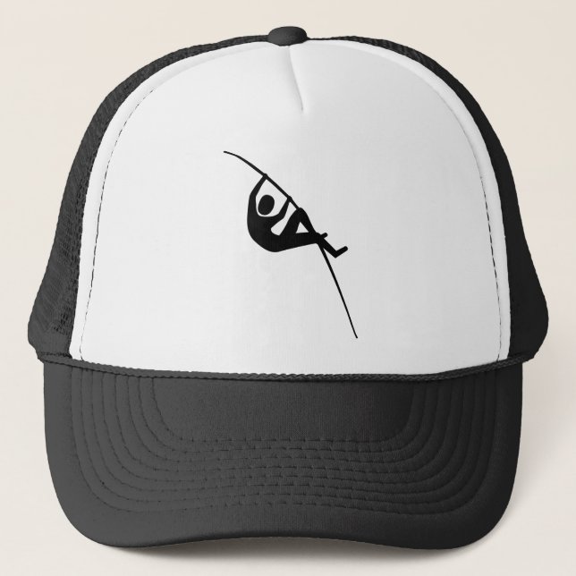 Pole Vaulting - Black Trucker Hat (Front)