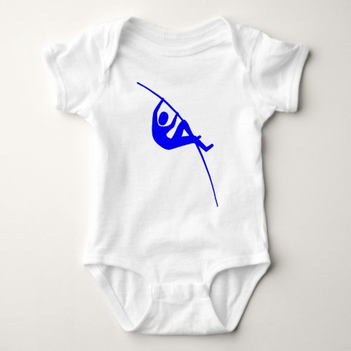 Pole Vaulting _ Blue Baby Bodysuit