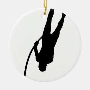 Pole Vaulting Ceramic Ornament