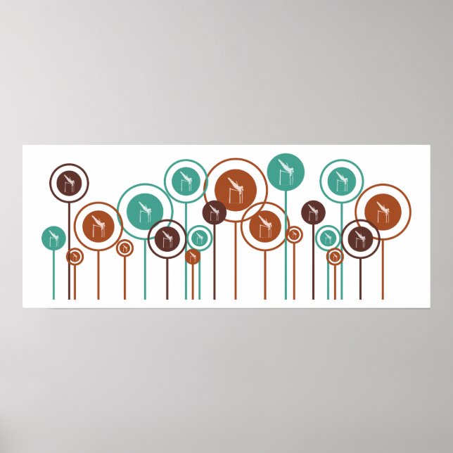 Pole Vaulting Daisies Poster (Front)