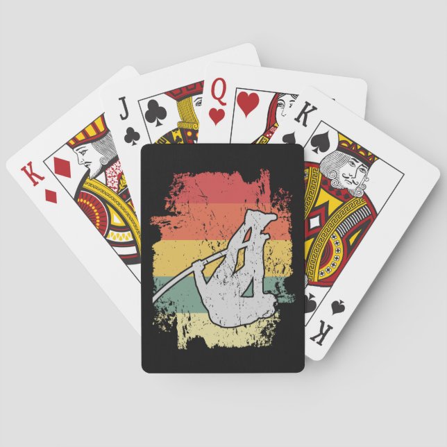 Pole Vaulting Design for a Pole Vaulter Poker Cards (Back)