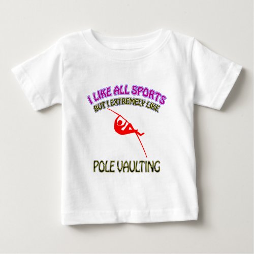 Pole vaulting designs baby T_Shirt