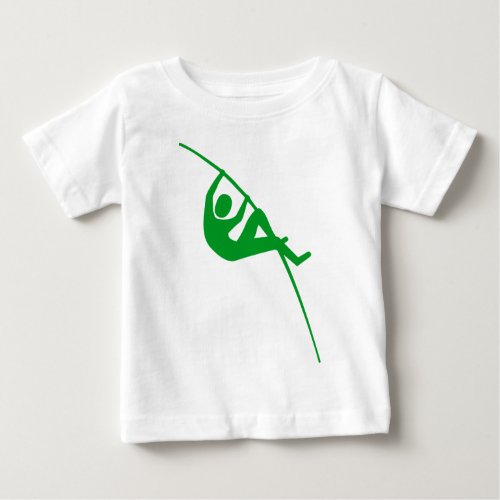 Pole Vaulting _ Grass Green Baby T_Shirt