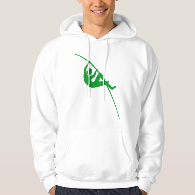 Pole Vaulting - Grass Green Hoodie (Front)
