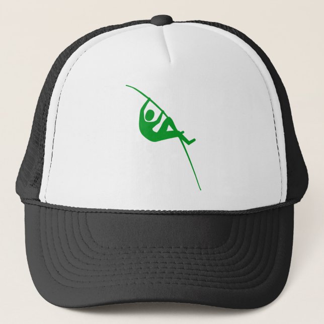Pole Vaulting - Grass Green Trucker Hat (Front)