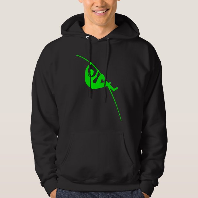 Pole Vaulting - Green Hoodie (Front)