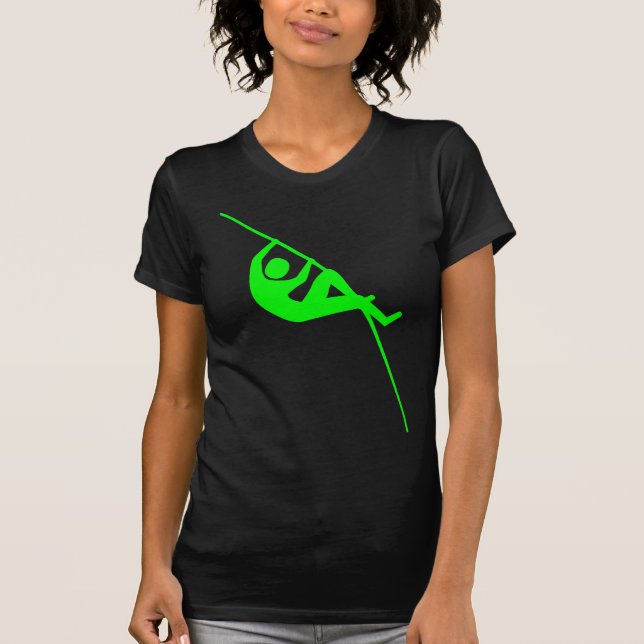 Pole Vaulting - Green T-Shirt (Front)