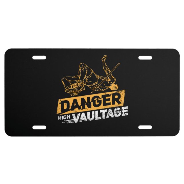 Pole Vaulting License Plate (Front)