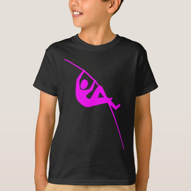 Pole Vaulting - Magenta T-Shirt (Front)