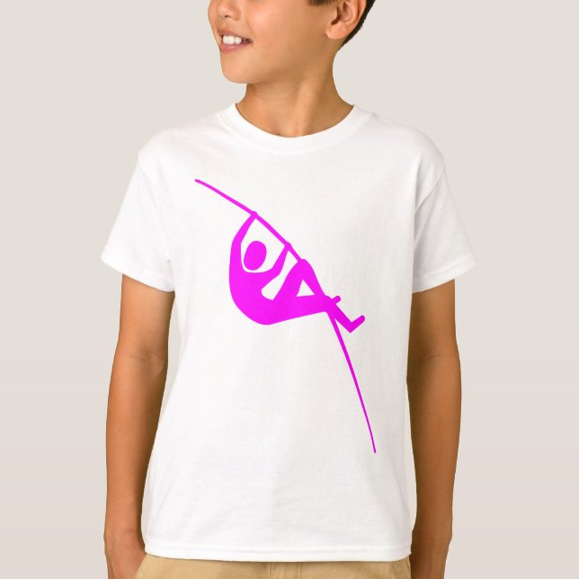 Pole Vaulting - Magenta T-Shirt (Front)