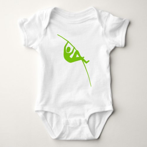 Pole Vaulting _ Martian Green Baby Bodysuit