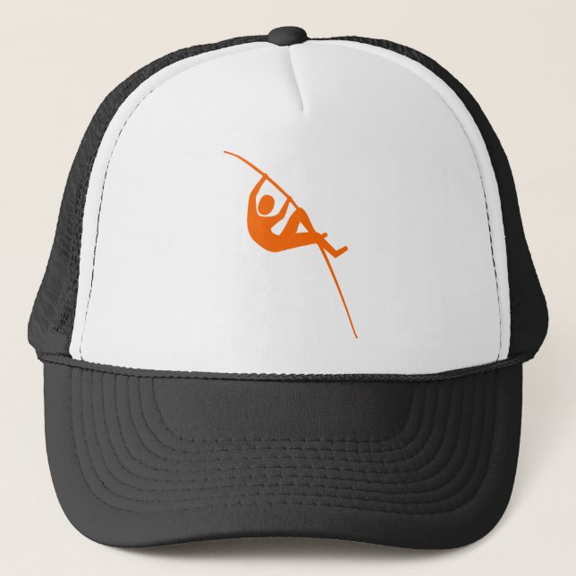 Pole Vaulting - Orange Trucker Hat (Front)