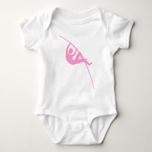 Pole Vaulting - Pink Baby Bodysuit