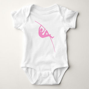 Pole Vaulting - Pink Baby Bodysuit
